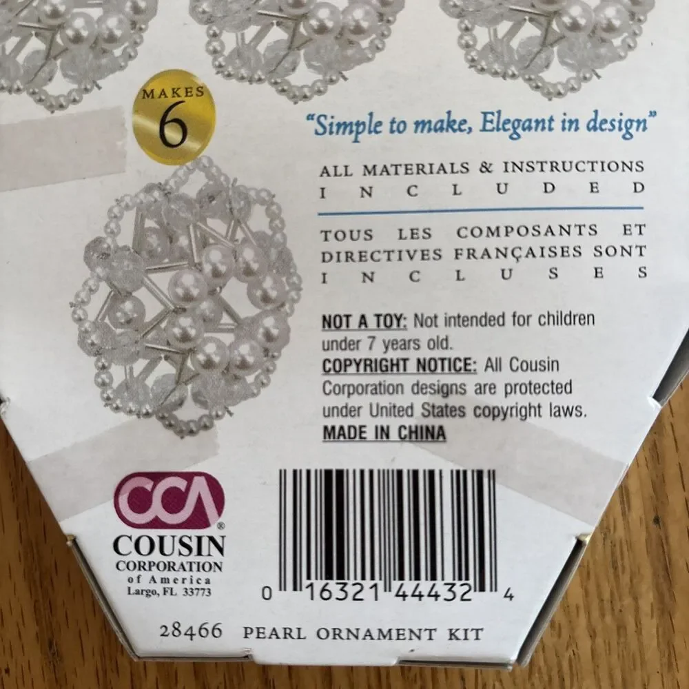 Vintage CCA Pearl Ornament sensations bead kit. New original packaging.￼